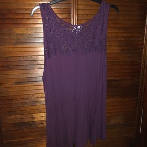 Purple lace tank top!